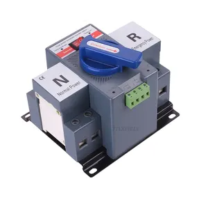 Interruptor de transferência automática, 2p ats 63a 230v 380v, micro disjuntor de potência dupla