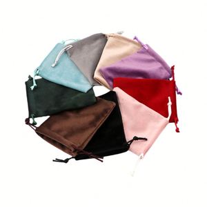 Bolsa de Terciopelo Lisi de 7*9cm con Cordón, Bolsa de Almacenamiento de Tela Suave para Joyas, Dulces, Regalos, Reciclable con Impresión Estampada - Product Image 1