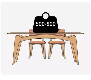 Set Tavolo da Pranzo e Sedie in Legno dal Design Nordico Moderno in Legno Massello e Pelle PU per Sala da Pranzo e Ristorante - Product Image 6