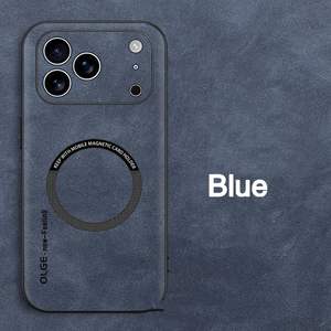 Funda magnética de negocios con textura de cuero caliente para <span class=keywords><strong>iPhone</strong></span> 15 16 Pro <span class=keywords><strong>Max</strong></span> 14 13 XR <span class=keywords><strong>XS</strong></span> <span class=keywords><strong>Max</strong></span> <span class=keywords><strong>cargador</strong></span> inalámbrico Funda de cuero <span class=keywords><strong>Original</strong></span> - Product Image 3