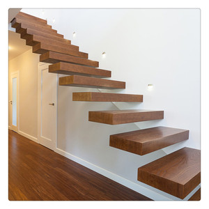 Escalera flotante de madera de roble rojo - Product Image 5