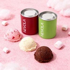 Biodegradable Custom Soy Ink Printed Food Grade Round Cylinder Cardboard Box Paper Tube for Ice Cream Packaging - Product Image 2