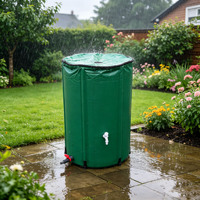 Baril de récupération d'eau de pluie pliable et résistant aux UV, série domestique, très vendu