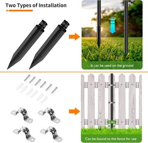 ZHANHONG Lampes à LED en guirlande, poteaux télescopiques en acier inoxydable, lampadaire solaire extérieur à bras unique, garantie de 2 ans, patio, jardin - Product Image 4