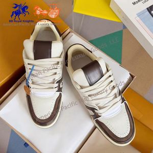 Zapatillas Deportivas de Lona Damier para Hombre, Zapatillas Deportivas de Lujo, Zapatillas de Moda de Piel Vacuna Suave para Correr, Caminar, Baloncesto, Uso Casual - Product Image 3