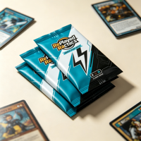 Sacs en plastique personnalisés imprimés avec des soufflets latéraux en aluminium pour jeux de cartes TCG