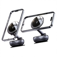 Support de téléphone portable flexible à adsorption par le vide, rotation à 360 degrés, stable, ABS+PC, fonction magnétique pour voiture, noir