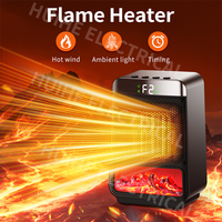 Chauffage de flamme à expansion rapide de cheminée de bureau Portable 1000W avec élément chauffant PTC Contrôle du thermostat Protection contre la surchauffe
