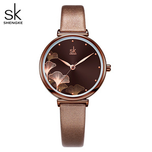 นาฬิกาข้อมือ Shengke K0139 K0139L แฟชั่นหรูหราสำหรับสุภาพสตรี ดีไซน์<span class=keywords><strong>ดอก</strong></span>ไม้ กันน้ำ ระบบควอตซ์ เหมาะสำหรับผู้หญิงและเด็กผู้หญิง - Product Image 1