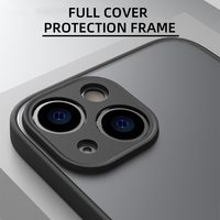 Pour iPhone 14 13 12 11 Pro Max mat PC couverture Mobile pour iPhone XS XR SE3 6 7 8 Plus couleur TPU lunette étui de téléphone