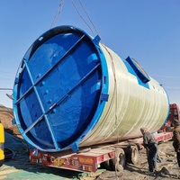 Station de pompage intégrée en PRV (fibre de verre) enterrée, anti-corrosion, pour relevage des eaux usées et drainage des eaux de pluie, adaptée aux zones côtières salinées, personnalisable OEM