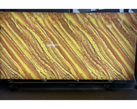 Dalle d'onyx artificiel rétroéclairée, panneau d'onyx imitation, panneaux de marbre fins, pierre d'onyx fine pour l'intérieur, dalle translucide pour fond de maison