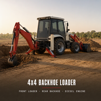 Livraison gratuite Chargeuse-pelleteuse chinoise, moteur diesel, chargeuse sur pneus 4x4, mini-tracteur multifonction