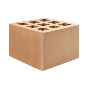 Pannello Decorativo da Parete Salk in Terracotta con Motivo a Griglia 9x9 - Product Image 3