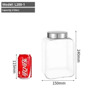 Nouvelle bouteille de stockage alimentaire en plastique transparent à large ouverture pour poudre de Cordyceps, faite à la main, écologique, 250 ml, cylindrique