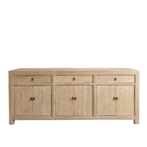 Chinese Antique <strong>Rustic</strong> Modern Solid Wood Buffet <strong>Sideboard</strong> With Drawers Classic Dinning Villa Kitchen Hotel Living Room Furniture - Product Image 1