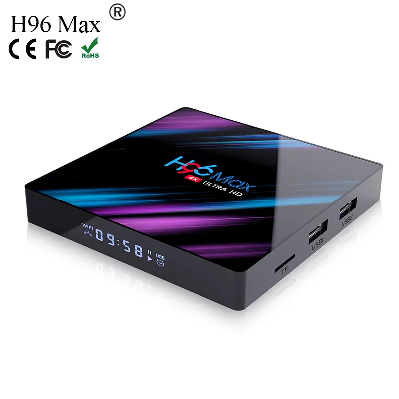 Dispositivo de TV inteligente H96 Max, decodificador con Android 10,0, wifi Dual, BT, H96 max, R3318, 2g16g, 4g32g, 4g64g, Led, dipaly, el más barato