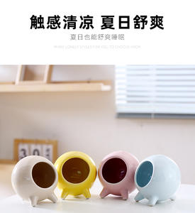 Capsule spatiale transfrontalière nid de <span class=keywords><strong>Hamster</strong></span> en céramique lit pour animaux de compagnie refroidissement d'été refroidissement <span class=keywords><strong>Cool</strong></span> abri <span class=keywords><strong>Cage</strong></span> usine en gros - Product Image 5