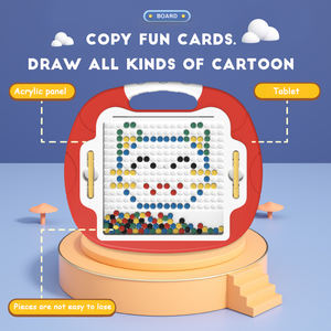 ของเล่นกระดานวาดลูกปัดแม่เหล็กปากกาเขียนขนาดเล็กตั้งโต๊ะใหม่ขาแข็งแรงทนทาน - Product Image 2