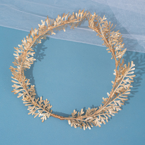 Nuevo diseño de moda accesorios para el cabello <span class=keywords><strong>delicadeza</strong></span> hoja dorada Navidad bandas para el cabello para mujeres - Product Image 5