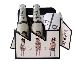 Cardboard Bottle Holder 6 Pack Beer Cartons Cardboard Bottle Holder For Retail