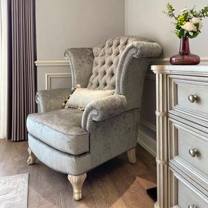 الأثاث إحياء بصمة أريكة كرسي النمط الأوروبي الأمريكية سحاب عالية الظهر أريكة واحدة النمر كرسي - Product Image 2
