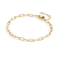 Bracelet chaîne à maillons carrés Gaovo, plaqué or 14 carats, acier inoxydable, chaîne fine minimaliste, bijoux de mode pour femmes, à porter tous les jours, cadeau
