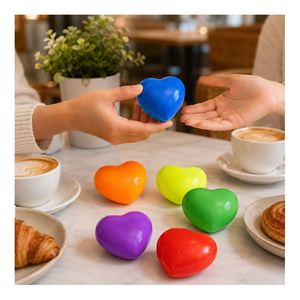 Safe TPR Luminous Heart Squeeze Ball Cube Squishy Toy Anti Stress Sensory <b>Fidget</b> Gift Children Party <b>Pack</b> Wholesale - Product Image 3