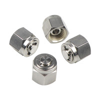 Raccord de tuyauterie forgé américain 7/16 en acier inoxydable 316 résistant à haute pression, tête de connecteur à ferrule, filetage 1/4 mm