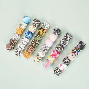 Personnalisation vente chaude 2023 écologique silicone perles chaîne bébé sucette clip imprimer bricolage silicone dentition mâcher perle - Product Image 1