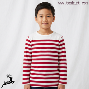 Vente directe d'usine Tirupur inde unisexe enfants noël T-shirts solide personnalisé mode col rond manches courtes 100% bio - Product Image 1