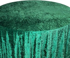 Tovaglia rotonda in velluto schiacciato <span class=keywords><strong>verde</strong></span> smeraldo elegante <span class=keywords><strong>da</strong></span> 120 tovaglie rotonde in velluto <span class=keywords><strong>da</strong></span> 8 piedi per eventi velluto - Product Image 4