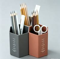 Porte-stylo minimaliste en plastique, organiseur de bureau pour fournitures scolaires, pinceaux de maquillage, usage quotidien domestique