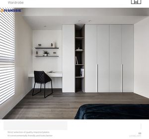 2023 recién llegado moderno montado en la pared <span class=keywords><strong>de</strong></span> <span class=keywords><strong>madera</strong></span> dormitorio armario <span class=keywords><strong>para</strong></span> sala <span class=keywords><strong>de</strong></span> estar y uso en Hotel - Product Image 2