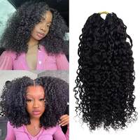 Extensions de cheveux humains bouclés style birman pour tresses au crochet, sans colle, installation facile, doux et crépus, pour femmes