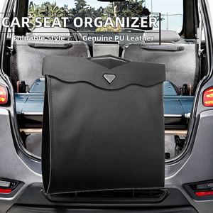 Bolsa de Almacenamiento Universal de Lujo para Auto, Impermeable, de PU, Plegable, para Colgar en el Respaldo del Asiento, Multifuncional, Organizador de Basura - Product Image 1