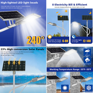 80W 120W รีโมทคอนโทรล โคมไฟถนนพลังงานแสงอาทิตย์ IP66 กันน้ำ ไฟถนนพลังงานแสงอาทิตย์ ไฟเตือนจราจรแบบโซลาร์เซลล์ - Product Image 5