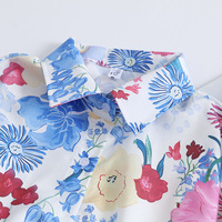 Chemisier en mousseline à manches longues pour femme, coupe ajustée, imprimé floral, avec manches cloche – Nouvelle collection printemps