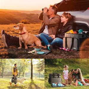 Köpek seyahat çantası-köpek seyahat kiti ile 2 gıda kapları, çok kullanımlı cepler evcil hayvan aksesuarları için Ideal köpek dişli haftasonu - Product Image 5