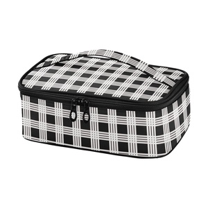 Portable Casserole Travel Carry Bag Insulated Cooler Bag Hawaiian Black Palaka Custom Design Casserole Dish Carrier for Camping - Product Image 2