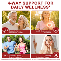 Acentiallabs Complexe de Riz Rouge Fermenté et CoQ10 à la Bergamote Citrique en Capsules – Complément Antioxydant pour la Santé Cardiaque des Hommes et des Femmes