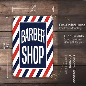 Plaque en métal vintage rétro pour salon de coiffure, salon de beauté, décoration murale classique pour salon de coiffure, bar, garage, pub, art mural - Product Image 4