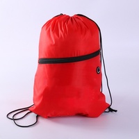 Sac à dos promotionnel en polyester avec cordon de serrage, imperméable, pour activités de plein air, sport, gym, avec logo personnalisé et impression