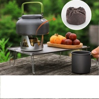 Réchaud à alcool liquide portable ultra-léger d'extérieur mini réchaud à bloc solide pêche eau bouillante théière réchaud de cuisson