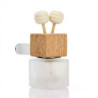 Diffuseur de parfum pour voiture en verre givré carré vide avec clip