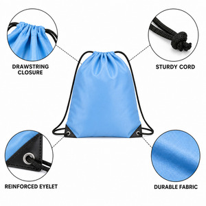 Mochila con Cordón y Logotipo Personalizado, Ojales Reforzados, Resistente al Agua, Múltiples Colores, Diseño Gratuito, Venta al Por Mayor Directa de Fábrica - Product Image 3