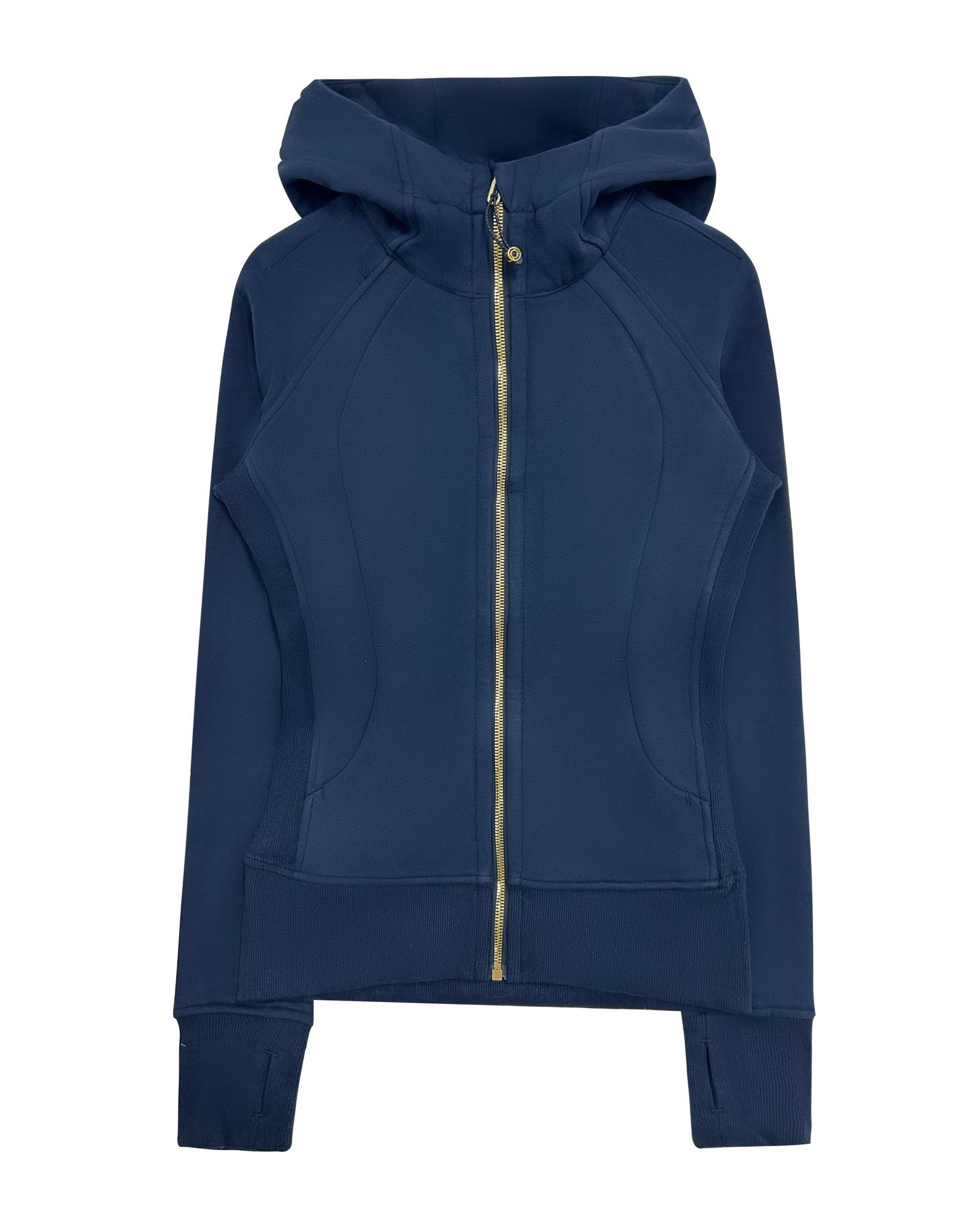 Navy blue gold zipper