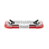 Barre lumineuse d'avertissement LED rouge de 48 pouces 12V/24V pour ambulance, véhicule d'urgence, voiture avec klaxon