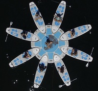Planche pour paddle gonflable, ronde et flottante sur l'eau, pour le yoga, paddle, collection, 3m
