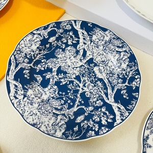 Juego de cena de porcelana de lujo de estilo europeo, 41 Uds., plato de postre de porcelana - Product Image 4